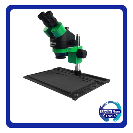RELIFE RL-M3T-B1 Trinocular Stereo Microscope Μικροσκόπιο 7X-45X Zoom Matched With HDMI Camera LED Light for Mobile Repair Microscope