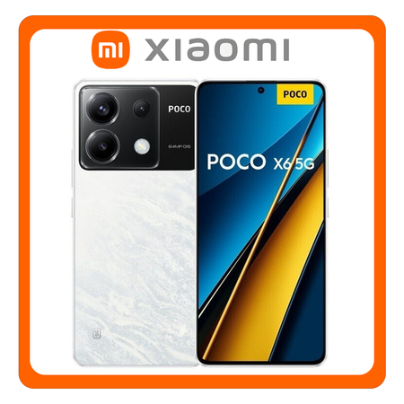 Xiaomi Poco X6 5G Dual SIM (8GB/256GB), Brand New Smartphone Mobile Phone Κινητό White Άσπρο