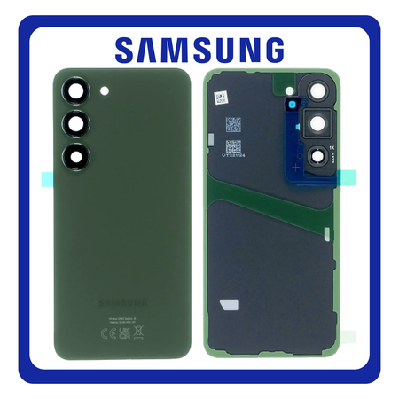 Γνήσια Original Samsung Galaxy S23 (SM-S911B, SM-S911B/DS) Rear Back Battery Cover Πίσω Κάλυμμα Καπάκι Πλάτη Μπαταρίας + Camera Lens Τζαμάκι Κάμερας Green Πράσινο GH82-30393C (Service Pack By Samsung)