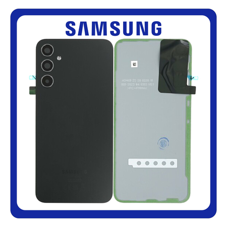 Γνήσια Original Samsung Galaxy A34 5G (SM-A346E, SM-A346B), Rear Back Battery Cover Πίσω Καπάκι Πλάτη Μπαταρίας + Camera Lens Τζαμάκι Κάμερας Graphite Μαύρο GH82-30709A​ (Service Pack By Samsung)