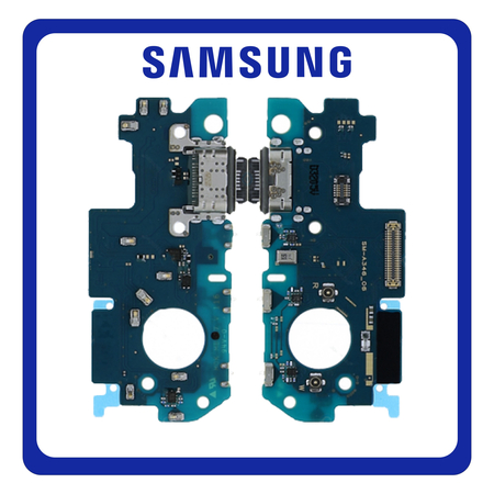 Γνήσια Original Samsung Galaxy A34 5G (SM-A346E, SM-A346B) USB Type-C Charging Dock Connector Flex Sub Board, Καλωδιοταινία Υπό Πλακέτα Φόρτισης + Microphone Μικρόφωνο GH96-15817A (Service Pack By Samsung)