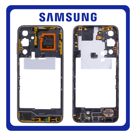 Γνήσια Original Samsung Galaxy A25 5G (SM-A256E, SM-A256E/DS) LCD Front Housing LCD Middle Frame Bezel + Buzzer Loudspeaker Sound Ringer Module Ηχείο Μεγάφωνο Optimistic Blue Μπλε GH82-33219D (Service Pack By Samsung)
