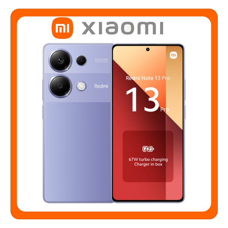Xiaomi Redmi Note 13 Pro 4G NFC Dual SIM (8GB/256GB), Brand New Smartphone Mobile Phone Κινητό Lavender Purple Μωβ