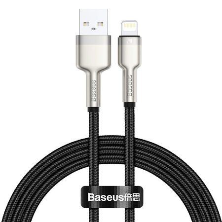 Data Cable Baseus Cafule, Lightning, 1.0m, Black - 40473