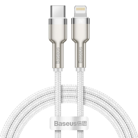 Data Cable Baseus Cafule, Type-c - Lightning, 20w, 1.0m, White - 40476