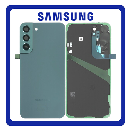 Γνήσια Original Samsung Galaxy S22 Plus 5G , S22+ 5G (SM-S906B, SM-S906B/DS) Rear Back Battery Cover Πίσω Καπάκι Πλάτη Μπαταρίας + Camera Lens Τζαμάκι Κάμερας Phantom Green Πράσινο GH82-27444C (Service Pack By Samsung)