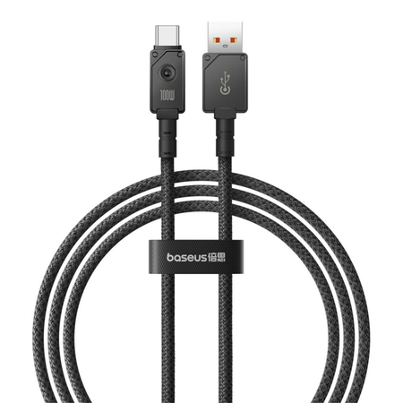 Data Cable Baseus Unbreakable, Type-c, 100w, 1.0m, Black - 40426