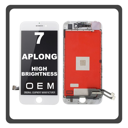 HQ OEM Συμβατό Με Apple iPhone 7, iPhone7 (A1660, A1778) APLONG High Brightness LCD Display Screen Assembly Οθόνη + Touch Screen Digitizer Μηχανισμός Αφής White Άσπρο (Grade AAA) (0% Defective Returns)