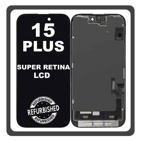iPhone 15 Plus, iPhone 15+ (A3094, A2847) Super Retina XDR OLED LCD Display Screen Assembly Οθόνη + Touch Screen Digitizer Μηχανισμός Αφής Black Μαύρο (Ref By Apple) (Lifetime Warranty Για Συνεργατες B2B​)