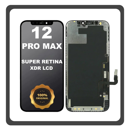 Γνήσια Original FOG For Apple iPhone 12 Pro Max, iPhone 12 ProMax (A2411, A2342) Super Retina XDR OLED LCD Display Screen Assembly Οθόνη + Touch Screen Digitizer Μηχανισμός Αφής Black Μαύρο (Lifetime Warranty Για Συνεργατες B2B​)