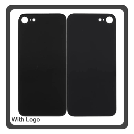 HQ OEM Συμβατό Με iPhone SE (2020) (A2275, A2296) Premium Aftermarket Rear Back Battery Cover with Camera Big Hole Πίσω Κάλυμμα Πλάτη Καπάκι Μπαταρίας Black Μαύρο (Premium A+)