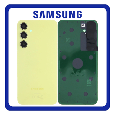 Γνήσια Original Samsung Galaxy A55 5G (SM-A556V, SM-A556B) Rear Back Battery Cover Πίσω Καπάκι Πλάτη Μπαταρίας + Camera Lens Τζαμάκι Κάμερας Lemon Κίτρινο GH82-34284D (Service Pack By Samsung)