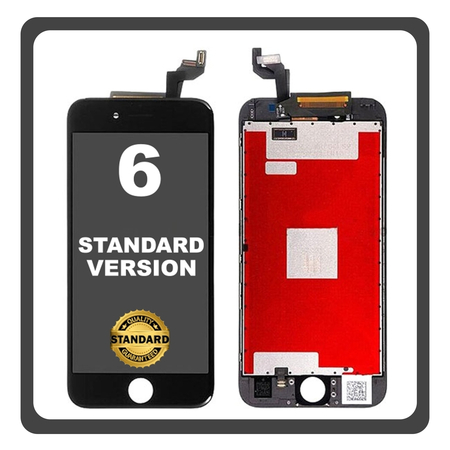 HQ OEM Συμβατό Με Apple iPhone 6 (A1549, A1586) Standard Version IPS LCD Display Screen Assembly Οθόνη + Touch Screen Digitizer Μηχανισμός Αφής Black Μαύρο Bulk (Premium A+)