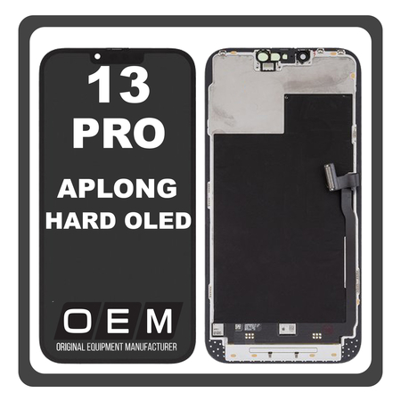 HQ OEM Συμβατό Με Apple iPhone 13 Pro (A2638, A2483) APLONG HARD OLED LCD Display Screen Assembly Οθόνη + Touch Screen Digitizer Μηχανισμός Αφής Black Μαύρο (Premium A+) (Lifetime Warranty Για Συνεργατες B2B​)