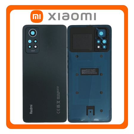 Γνήσια Original Xiaomi Redmi Note 12 Pro 4G (‎2209116AG, 2209116AG) Rear Back Battery Cover Πίσω Καπάκι Πλάτη Μπαταρίας + Camera Lens Τζαμάκι Κάμερας Graphite Gray Μαύρο 5600040K6A00 (Service Pack By Xiaomi)