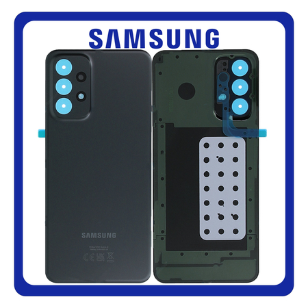 Γνήσια Original Samsung Galaxy A23 (SM-A235F, SM-A235F/DS), A23 5G (SM-A236U, SM-A236U1) Rear Back Battery Cover Πίσω Κάλυμμα Καπάκι Πλάτη Μπαταρίας Awesome Black Μαύρο GH82-29489A / GH98-47915A (Service Pack By Samsung)