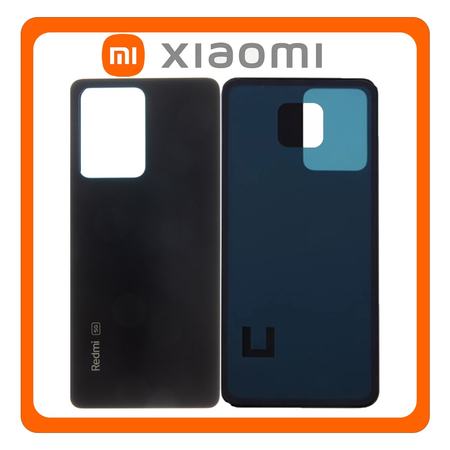 HQ OEM Συμβατό Με Xiaomi Redmi Note 12 Pro 5G (22101316C, 22101316I) Rear Back Battery Cover Πίσω Καπάκι Πλάτη Μπαταρίας Black Μαύρο (Premium A+)