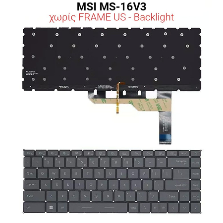 Πληκτρολόγιο msi ms-16v3 no Frame us + Backlight