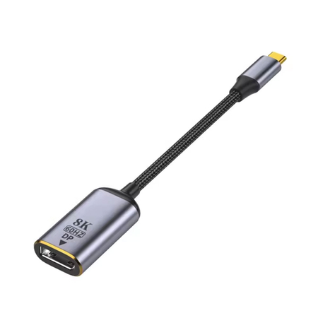 Adapter Detech, usb-c – dp, 8k, 60hz, Gray - 17840