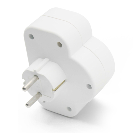 Extension Socket no Brand 7392n, 2 Way, 220v, With Switch, Without Cable, White - 17868