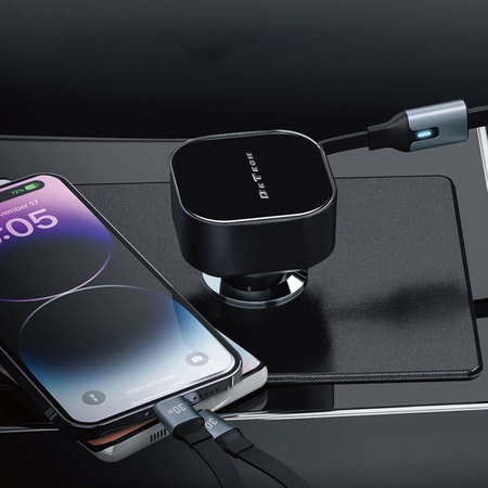 Car Socket Charger Detech de-C53, Type-c, Lightning Cable, 30w, Black - 40519