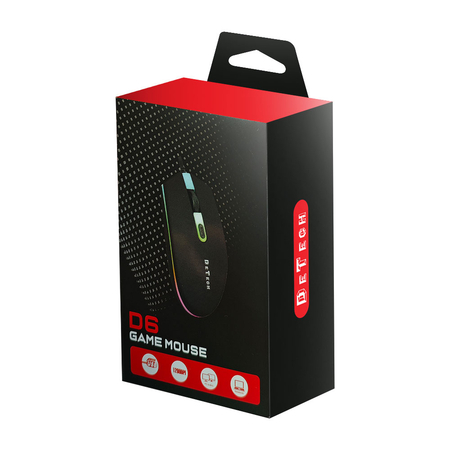 Ποντίκι Detech d6, Optical, Black - 775