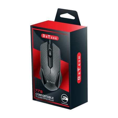 Ποντίκι Detech d9, Optical, Black - 778