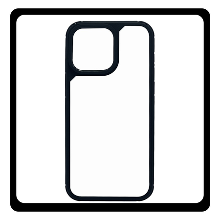 Θήκη Πλάτης - Back Cover, Silicone Σιλικόνη Black Μαύρο Color Shock Case iPhone 15 Pro Max