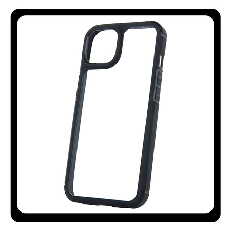 Θήκη Πλάτης - Back Cover, Silicone Σιλικόνη Black Μαύρο Color Shock Case iPhone 15 Pro Max