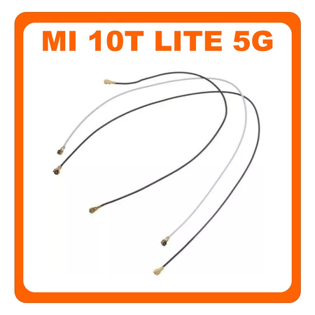 Γνήσια Original Xiaomi Mi 10T Lite , Mi10T Lite 5G (M2007J17G) Set Coaxial Antenna Signal Module Flex Cable Ομοαξονικό Καλώδιο Κεραίας Black/White 118mm + 121mm + 181mm (Service Pack By Xiaomi)
