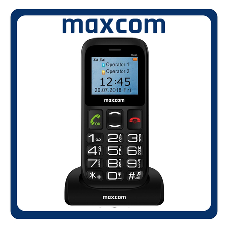 MaxCom MM426 SE Dual SIM, Brand New Feature Mobile Phone Κινητό με Μεγάλα Κουμπιά Black Μαύρο