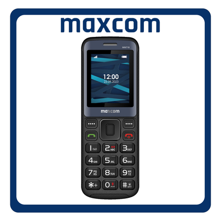 MaxCom MM718L Single SIM, Brand New Feature Mobile Phone Κινητό με  Μεγάλα Κουμπιά Black Μαύρο