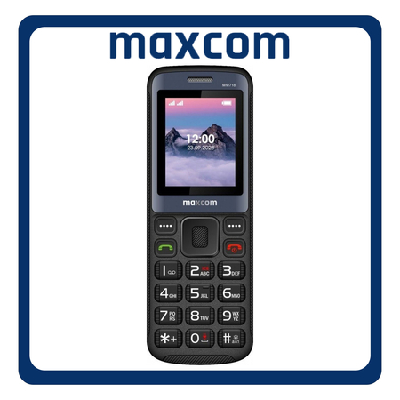 MaxCom MM718L Single SIM, Brand New Feature Mobile Phone Κινητό με  Μεγάλα Κουμπιά Black Μαύρο