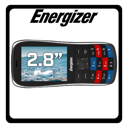 Energizer E284S Dual SIM, Brand New Feature Mobile Phone Κινητό με Κουμπιά Black Μαύρο