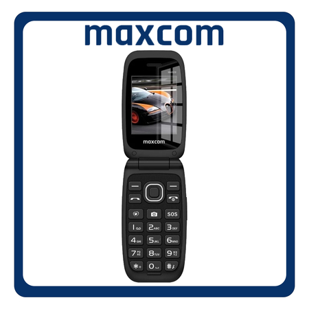 MaxCom Comfort MM828 Single SIM, Brand New Feature Mobile Phone Κινητό με Κουμπιά Black Μαύρο