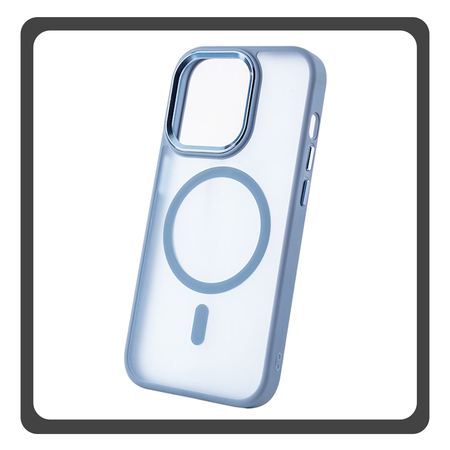 Θήκη Πλάτης - Back Cover, Silicone Σιλικόνη Light Blue Μπλε Frozen Mag Case For iPhone 15 Pro
