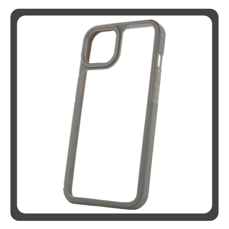 Θήκη Πλάτης - Back Cover, Silicone Σιλικόνη Gray Γκρι Color Shock Case iPhone 15 Pro Max