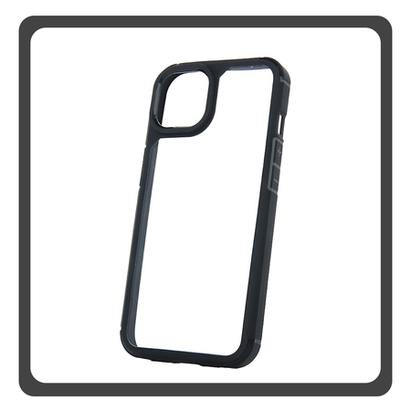 Θήκη Πλάτης - Back Cover, Silicone Σιλικόνη Black Μαύρο Color Shock Case iPhone 15