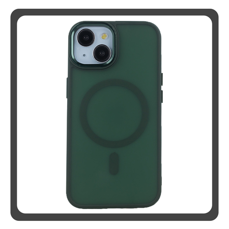 Θήκη Πλάτης - Back Cover, Silicone Σιλικόνη Green Πράσινο Frozen Mag Case For iPhone 15 Plus