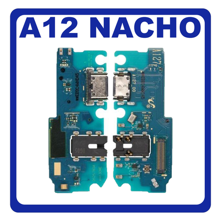 HQ OEM Συμβατό Με Samsung Galaxy A12 Nacho (SM-A127F/DSN, SM-A127F/DS), USB Type-C Charging Dock Connector Flex Sub Board, Καλωδιοταινία Υπό Πλακέτα Φόρτισης + Microphone Μικρόφωνο + Audio Jack Θύρα Ακουστικών (Premium A+)