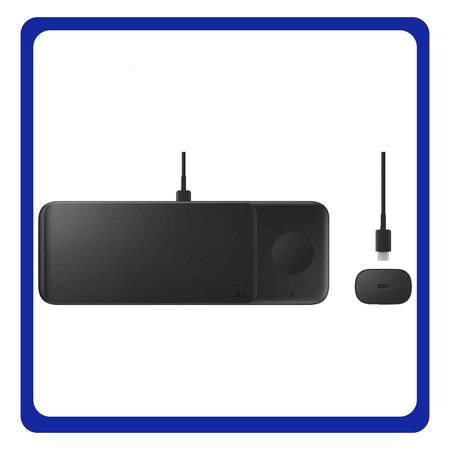 Γνήσια Original Samsung Wireless Pad Trio Position Ασύρματος Φορτιστής (Qi Pad) 9W Black Μαύρο EP-P6300TBEGEU (Blister Pack By Samsung)