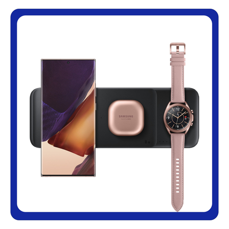 Γνήσια Original Samsung Wireless Pad Trio Position Ασύρματος Φορτιστής (Qi Pad) 9W Black Μαύρο EP-P6300TBEGEU (Blister Pack By Samsung)