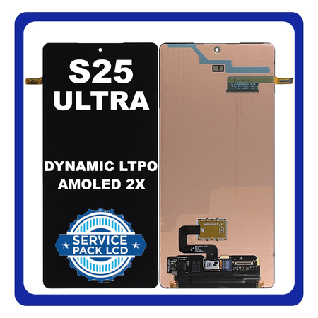 Γνήσια Original Samsung Galaxy S25 Ultra (SM-S938B, SM-S938B/DS) Dynamic LTPO AMOLED 2X LCD Display Screen Assembly Οθόνη + Touch Screen Digitizer Μηχανισμός Αφής Black Μαύρο GH82-36588A (Service Pack By Samsung)