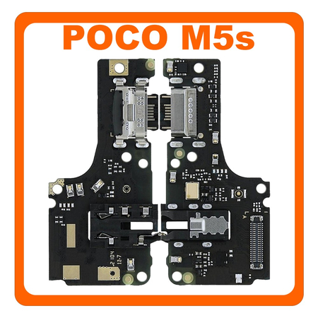 HQ OEM Συμβατό Με Xiaomi Poco M5s (2207117BPG) USB Type-C Charging Dock Connector Flex Sub Board, Καλωδιοταινία Υπό Πλακέτα Φόρτισης + Microphone Μικρόφωνο + Audio Jack Θύρα Ακουστικών (Premium A+)