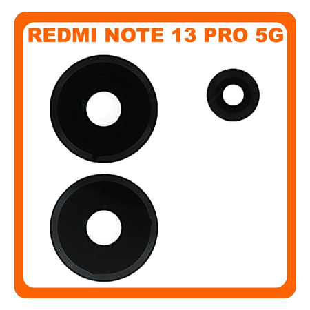 Γνήσια Original Xiaomi Redmi Note 13 Pro 5G (2312DRA50C, 2312CRAD3C), Rear Back Camera Lens Πίσω Τζαμάκι Κάμερας (Set) (Service Pack By Xiaomi)