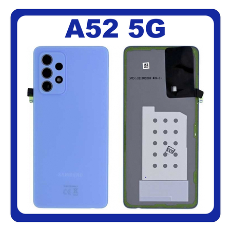 Original Γνήσιο Samsung Galaxy A52 5G A526 SM-A526B Battery Cover Awesome Blue Καπάκι Μπαταρίας Μπλε GH82-25225B (Service Pack By Samsung)
