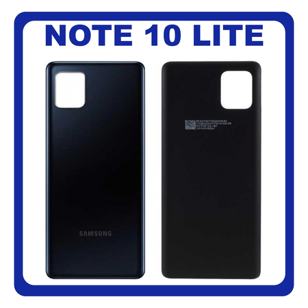 OEM HQ Samsung Galaxy Note 10 Lite , Note10 Lite N770 (SM-N770F, SM-N770F/DS, SM-N770F/DSM) Rear Back Battery Cover Πίσω Κάλυμμα Καπάκι Μπαταρίας Black Μαύρο (Premium A+)