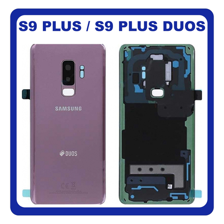 Original Γνήσιο Samsung Galaxy S9 Plus , S9+ Duos G965 (G965F, G965FD, G965F/DS, G965U, G965W, G9650) Rear Back Battery Cover Πίσω Κάλυμμα Πλάτη Καπάκι Μπαταρίας + Camera Lens Τζαμάκι Κάμερας Violet Μωβ GH82-15660B GH82-15652B​  (Service Pack By Samsung)