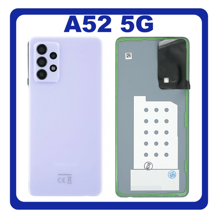 Original Γνήσιο Samsung Galaxy A52 5G A526 SM-A526B Battery Cover Violet Καπάκι Μπαταρίας Βιολετί GH82-25225C (Service Pack By Samsung)