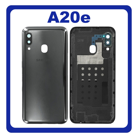 Γνήσιο Original Samsung Galaxy A20e (SM-A202F, SM-A202K) Rear Back Battery Cover Πίσω Κάλυμμα Καπάκι Πλάτη Μπαταρίας Black Μαύρο GH82-20125A (Service Pack By Samsung)